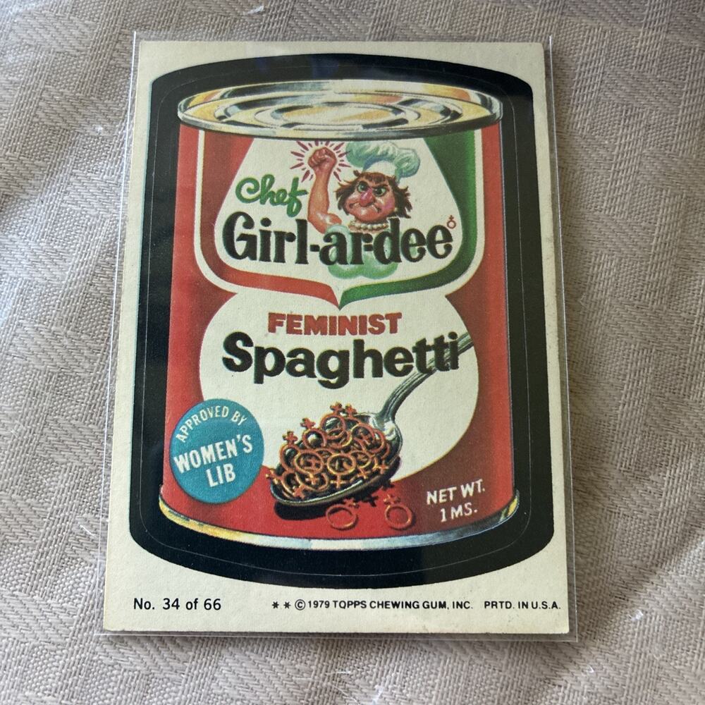 1979 Topps - Wacky Packages Series 1 - Puzzle Back #34 Chef Girlardee PK142